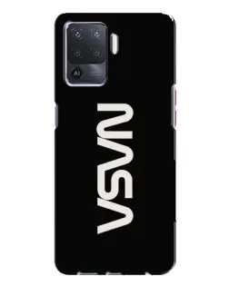 Чехол для OPPO A94 с картинкой «NASA — вертикальный логотип»
