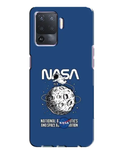Чехол для OPPO A94 с картинкой «NASA — лунная миссия»