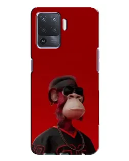 Чехол для OPPO A94 с картинкой «Bored Ape в красном»