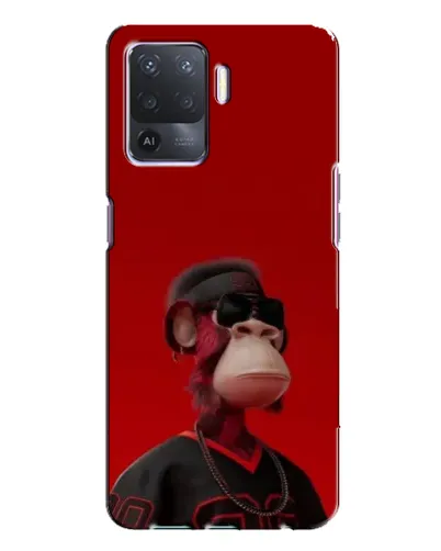 Чехол для OPPO A94 с картинкой «Bored Ape в красном»