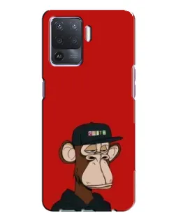 Чехол для OPPO A94 с картинкой «Bored Ape — красный фон»