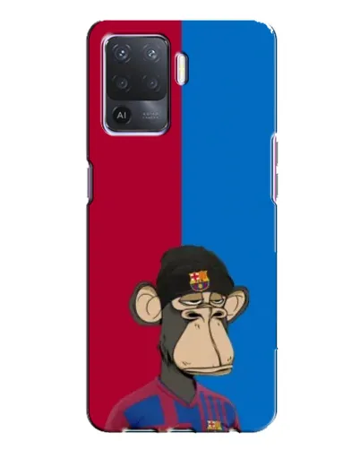 Чехол для OPPO A94 с картинкой «Bored Ape — фанат Барсы»