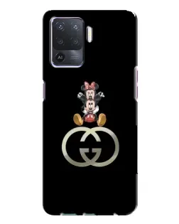 Чехол для OPPO A94 с картинкой «Минни Маус на лого»
