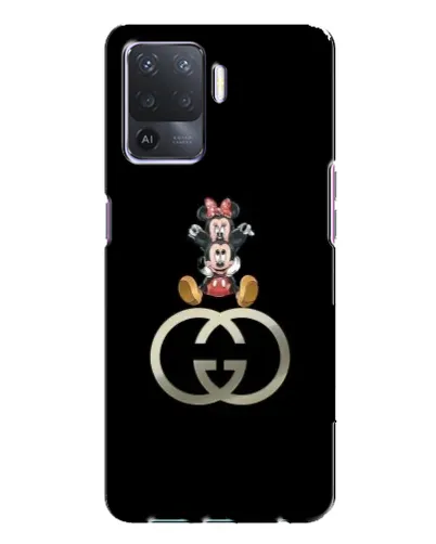 Чехол для OPPO A94 с картинкой «Минни Маус на лого»