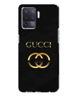 Чехол для OPPO A94 с картинкой «Золотой логотип Gucci»