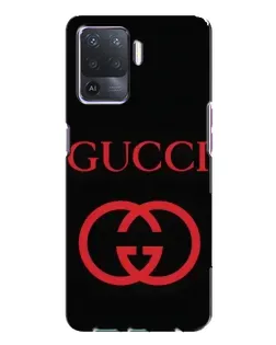 Чехол для OPPO A94 с картинкой «Gucci — красный логотип»
