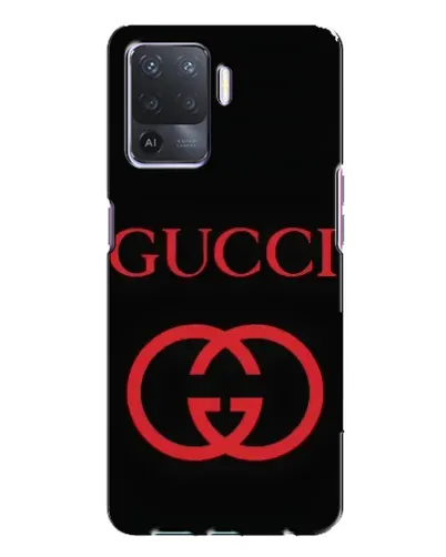 Чехол для OPPO A94 с картинкой «Gucci — красный логотип»