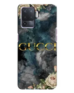 Чехол для OPPO A94 с картинкой «Абстрактные цветы Gucci»