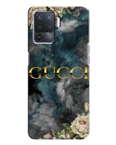 Чехол для OPPO A94 с картинкой «Абстрактные цветы Gucci»
