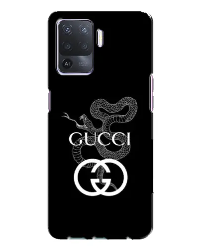 Чехол для OPPO A94 с картинкой «Gucci — серебряная змея»