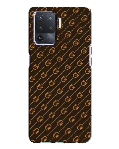 Чехол для OPPO A94 с картинкой «Gucci — золотые диагонали»