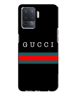 Чехол для OPPO A94 с картинкой «Gucci — красный пояс»