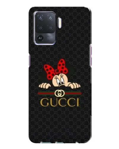 Чехол для OPPO A94 с картинкой «Минни Маус Gucci — черный»