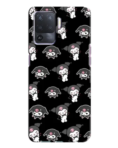 Чохол для OPPO A94 з картинкою «Чорний паттерн Kuromi»