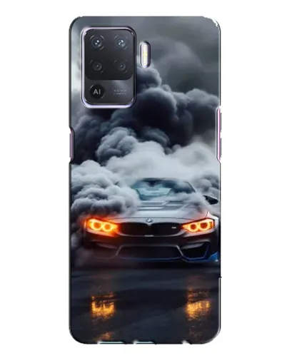 Чехол для OPPO A94 с картинкой «BMW в дыму» Чехол для OPPO A94 с картинкой «BMW в дыму»