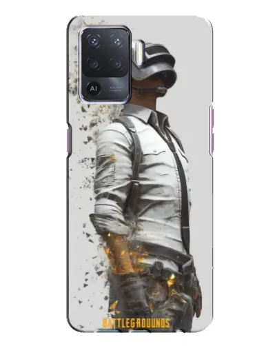 Чехол для OPPO A94 с картинкой «PUBG — боец в пыли»