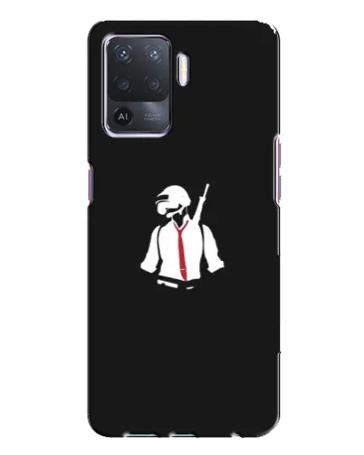 Чехол для OPPO A94 с картинкой «PUBG — силуэт воина»