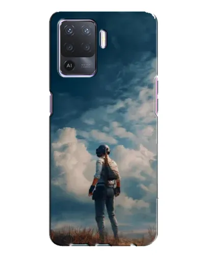 Чехол для OPPO A94 с картинкой «Герой PUBG на скале»
