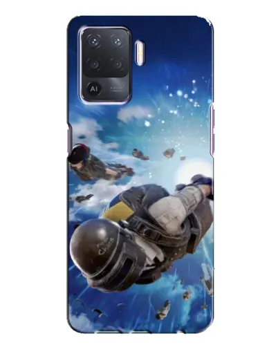 Чехол для OPPO A94 с картинкой «Десант PUBG — прыжок»