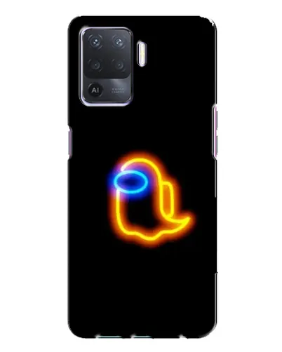 Чехол для OPPO A94 с картинкой «Among Us неоновое сияние»