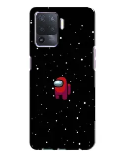 Чехол для OPPO A94 с картинкой «Красный Among Us»