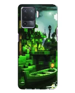 Чохол для OPPO A94 з картинкою «Minecraft лісовий пейзаж»