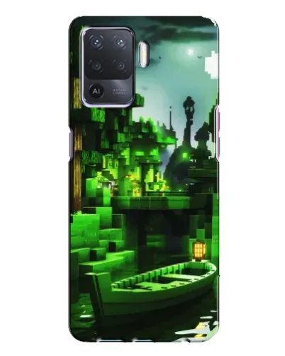 Чехол для OPPO A94 с картинкой «Minecraft лесной пейзаж»