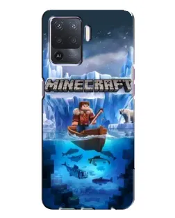 Чехол для OPPO A94 с картинкой «Minecraft ледяной мир»