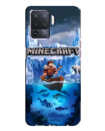Чехол для OPPO A94 с картинкой «Minecraft ледяной мир»