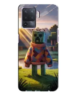 Чехол для OPPO A94 с картинкой «Крипер в свитере»