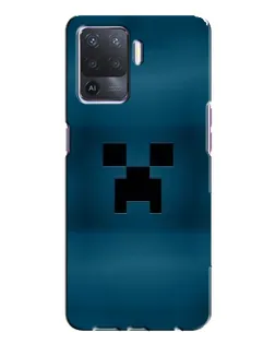 Чехол для OPPO A94 с картинкой «Крипер текстура»