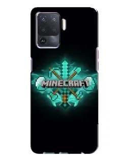 Чехол для OPPO A94 с картинкой «Minecraft Diamond лого»