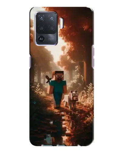 Чехол для OPPO A94 с картинкой «Стив в лесу»