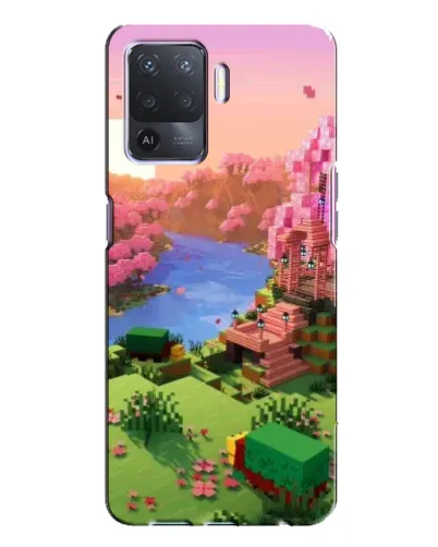 Чехол для OPPO A94 с картинкой «Розовое дерево Minecraft»