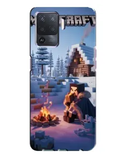 Чехол для OPPO A94 с картинкой «Зимний Minecraft»