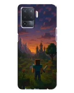Чехол для OPPO A94 с картинкой «Стив у башни»