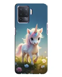 Чехол для OPPO A94 с картинкой «Единорог на поляне»