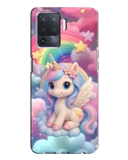 Чехол для OPPO A94 с картинкой «Маленький единорог»