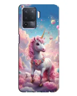 Чехол для OPPO A94 с картинкой «Единорог среди облаков»