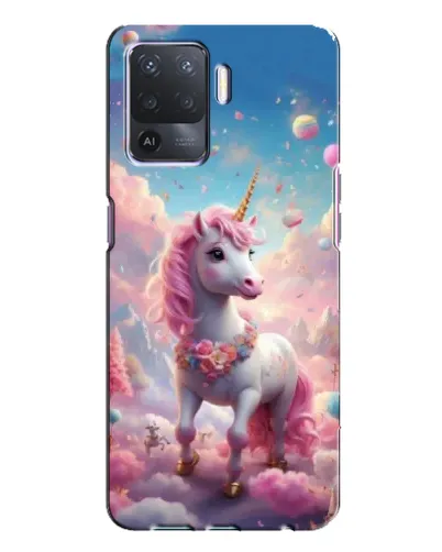 Чехол для OPPO A94 с картинкой «Единорог среди облаков»