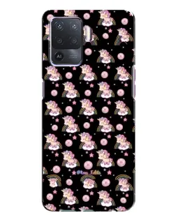 Чехол для OPPO A94 с картинкой «Magic Unicorn паттерн»