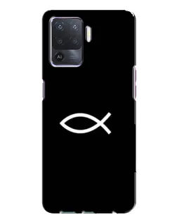 Чехол для OPPO A94 с картинкой «Символ рыбы Jesus»