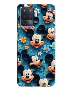 Чехол для OPPO A94 с картинкой «Паттерн Микки и Минни»