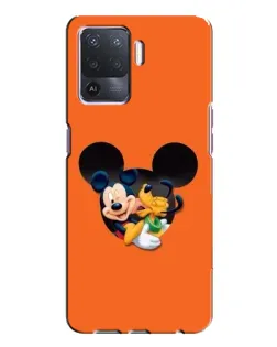 Чехол для OPPO A94 с картинкой «Сердце Микки Минни»