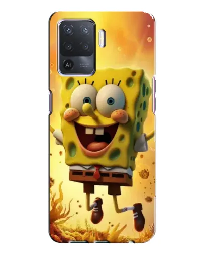 Чехол для OPPO A94 с картинкой «Губка Боб прыгает»