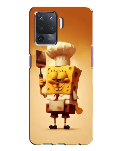 Чехол для OPPO A94 с картинкой «Губка Боб повар»