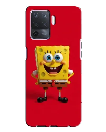 Чехол для OPPO A94 с картинкой «Спанч Боб на красном»