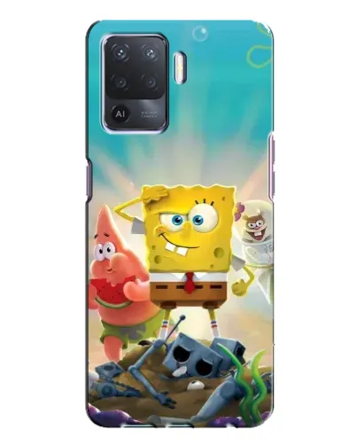 Чехол для OPPO A94 с картинкой «Спанч Боб победитель»