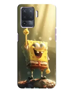 Чехол для OPPO A94 с картинкой «Сияющий Спанч Боб»