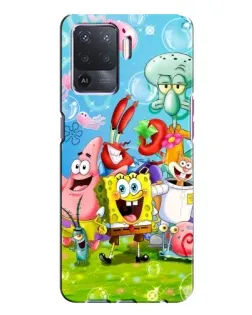 Чехол для OPPO A94 с картинкой «Губка Боб и друзья»